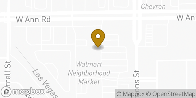 Map showing the location of The UPS Store in North Las Vegas, NV 89031