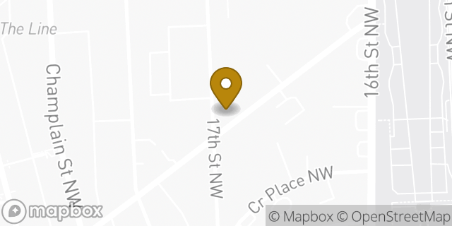 Map showing the location of CrossFit Hierarchy in Washington, DC
