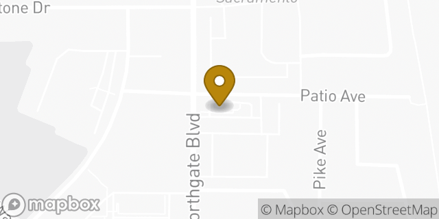Map showing the location of Starbucks in Sacramento, CA 95834