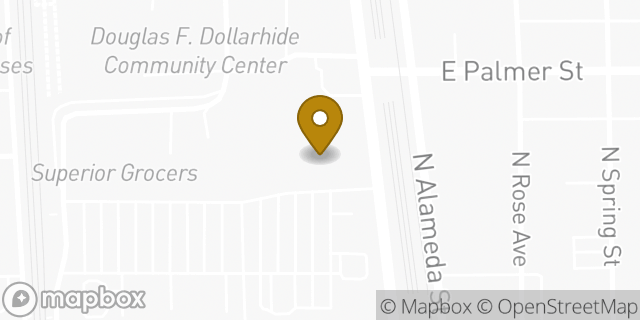 Map showing the location of Planet Fitness in Compton, CA 90220