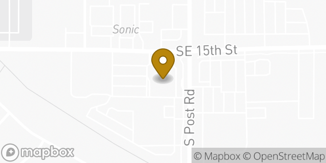 Map showing the location of Walgreens in Midwest City, OK 73130