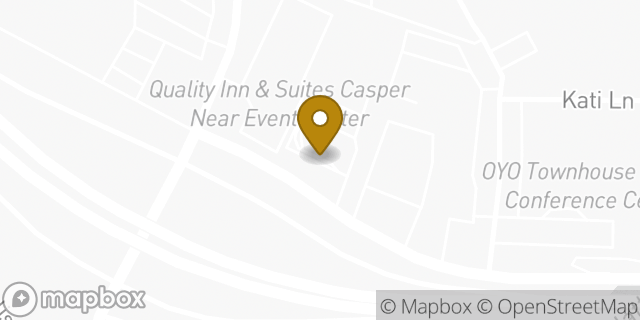 Map showing the location of McDonald's in Casper, WY 82601