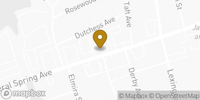 Map showing the location of Starbucks Coffee Company in North Providence, RI 02904