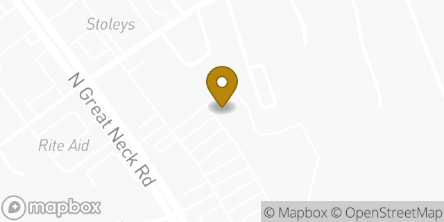 Map showing the location of The UPS Store in Virginia Beach, VA 23454