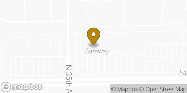 Map showing the location of Coinme in Phoenix, AZ 85053