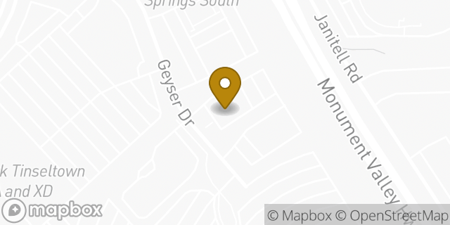 Map showing the location of Buffalo Wild Wings in Colorado Springs, CO 80906