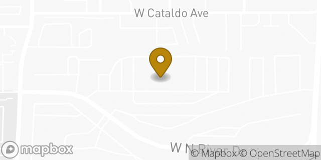 Map showing the location of Kaiser Permanente Riverfront Medical Center in Spokane, WA 99201
