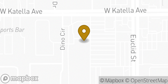 Map showing the location of AutoZone in Garden Grove, CA 92804