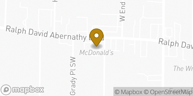 Map showing the location of McDonald's in Atlanta, GA 30310