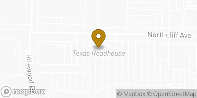 Map showing the location of Texas Roadhouse in Brooklyn, OH 44144