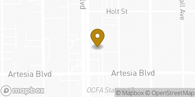 Map showing the location of McDonald's in Buena Park, CA 90621