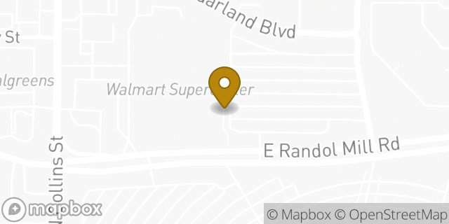 Map showing the location of McDonald's in Arlington, TX 76011
