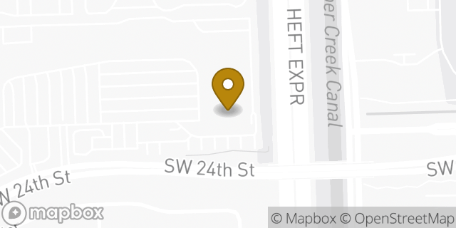 Map showing the location of FedEx ShipSite in Miami, FL 33175
