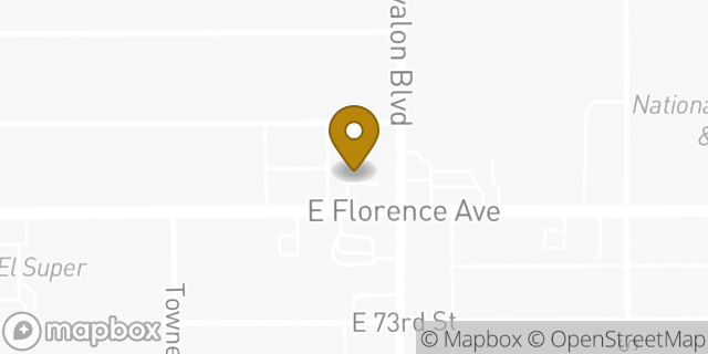 Map showing the location of Subway in Los Angeles, CA 90003