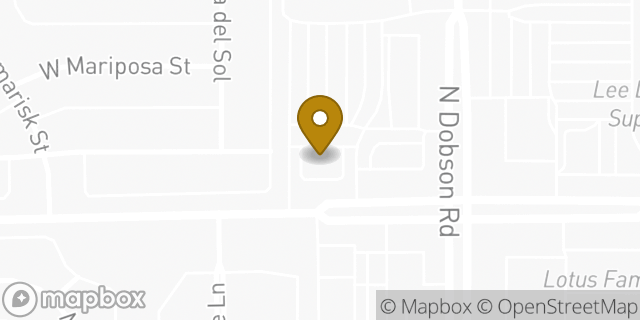 Map showing the location of Starbucks in Chandler, AZ 85224