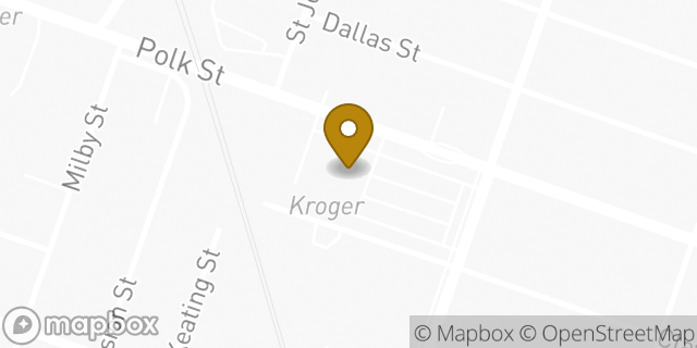 Map showing the location of Kroger in Houston, TX 77023
