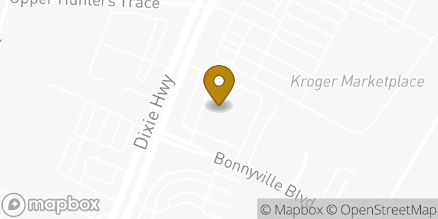 Map showing the location of Aldi in Louisville, KY 40216