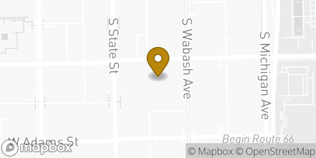 Map showing the location of Starbucks in Chicago, IL 60603