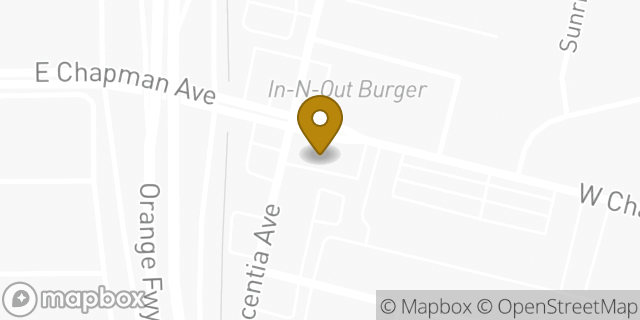 Map showing the location of McDonald's in Placentia, CA 92870