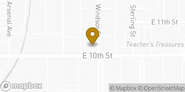 Map showing the location of Subway in Indianapolis, IN 46201
