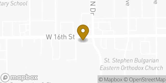 Map showing the location of Enterprise Rent-A-Car in Indianapolis, IN 46222