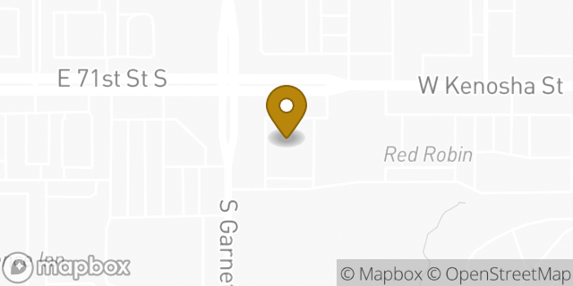 Map showing the location of Walgreens in Broken Arrow, OK 74012