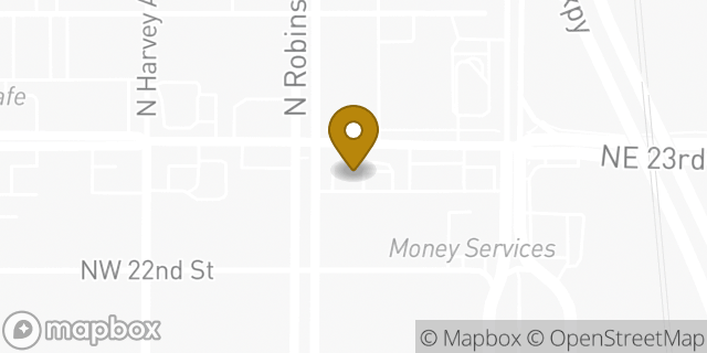 Map showing the location of Starbucks in Oklahoma City, OK 73103
