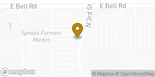 Map showing the location of Starbucks in Phoenix, AZ 85022