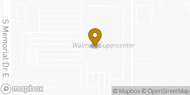 Map showing the location of Walmart in Tulsa, OK 74112