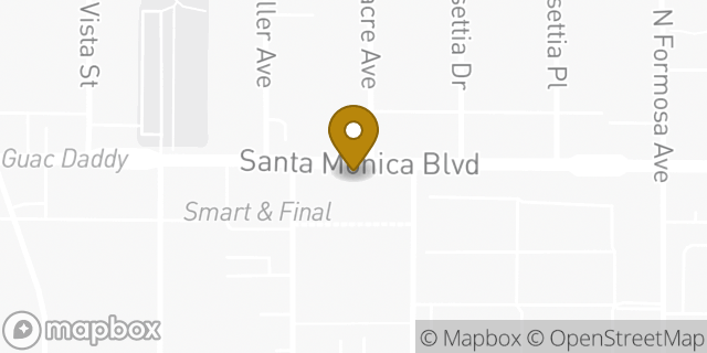 Map showing the location of Trader Joe's in West Hollywood, CA 90046