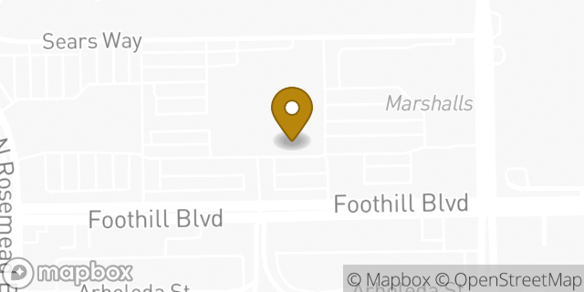 Map showing the location of HomeGoods in Pasadena, CA 91107