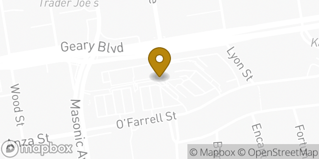 Map showing the location of Chipotle Mexican Grill in San Francisco, CA 94118