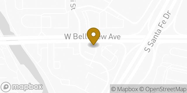 Map showing the location of Amazon Locker - Huntington in Littleton, CO 80120