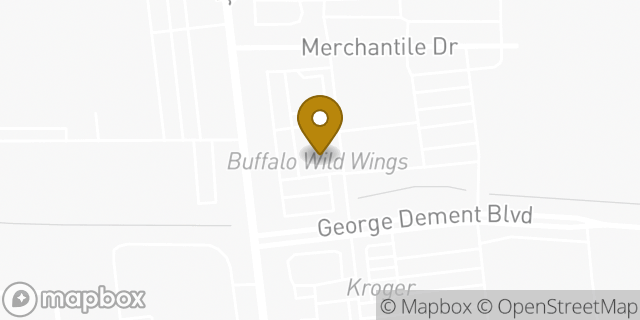 Map showing the location of Buffalo Wild Wings in Bossier City, LA 71111