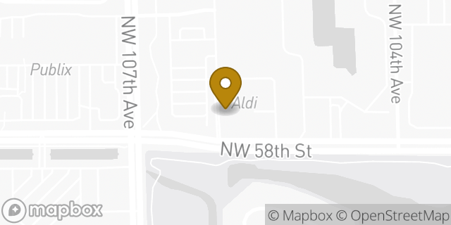 Map showing the location of Chipotle Mexican Grill in Doral, FL 33178