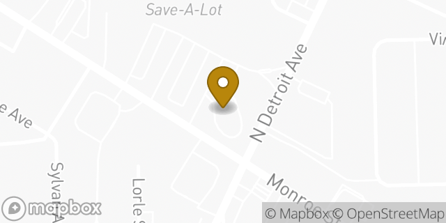 Map showing the location of McDonald's in Toledo, OH 43606