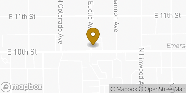 Map showing the location of Dunkin' in Indianapolis, IN 46201