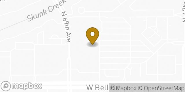Map showing the location of Penske Truck Rental in Glendale, AZ 85308