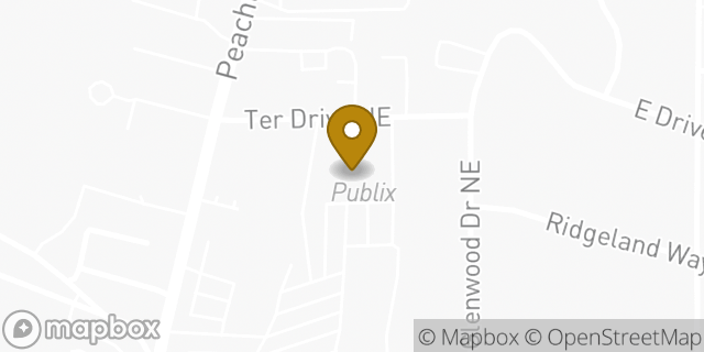 Map showing the location of Publix in Atlanta, GA 30305