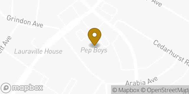Map showing the location of AutoZone Auto Parts in Baltimore, MD 21214