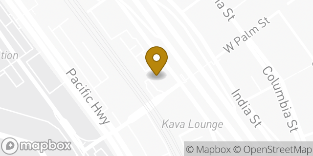 Map showing the location of Alamo Rent A Car in San Diego, CA 92101