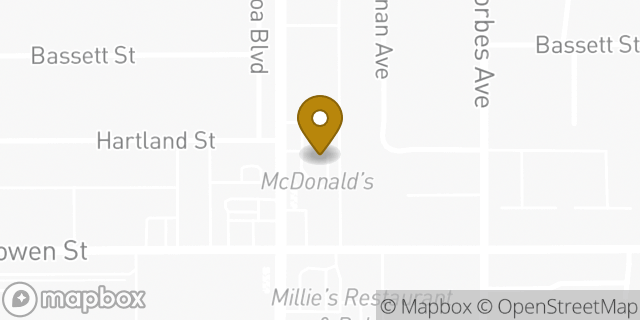 Map showing the location of McDonald's in Van Nuys, CA 91406