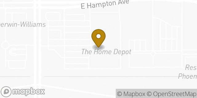Map showing the location of Penske Truck Rental in Mesa, AZ 85209