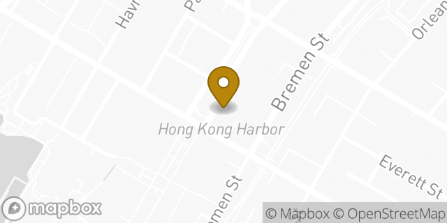 Map showing the location of Dunkin' in Boston, MA 02128