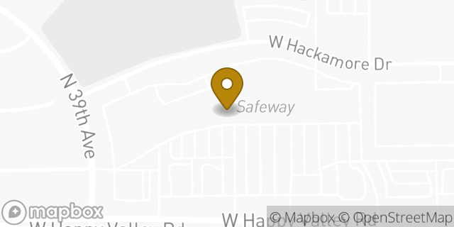 Map showing the location of The UPS Store in Glendale, AZ 85310