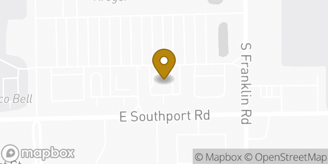 Map showing the location of Starbucks in Indianapolis, IN 46259