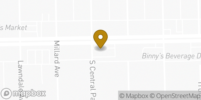 Map showing the location of Pearle Vision in Evergreen Park, IL 60805