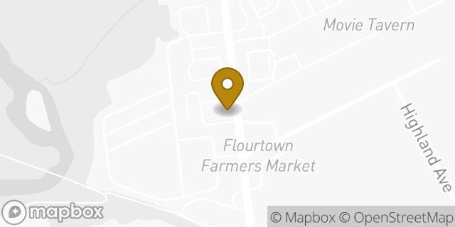 Map showing the location of Dunkin' in Flourtown, PA 19031