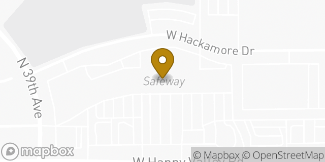 Map showing the location of Safeway in Glendale, AZ 85310