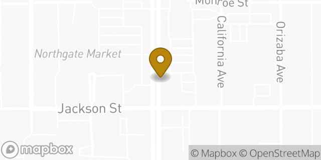 Map showing the location of Starbucks in Paramount, CA 90723